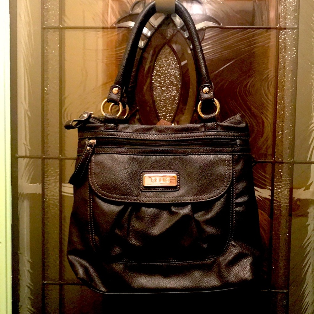 Relic faux black leather satchel. Great condition & so functional.